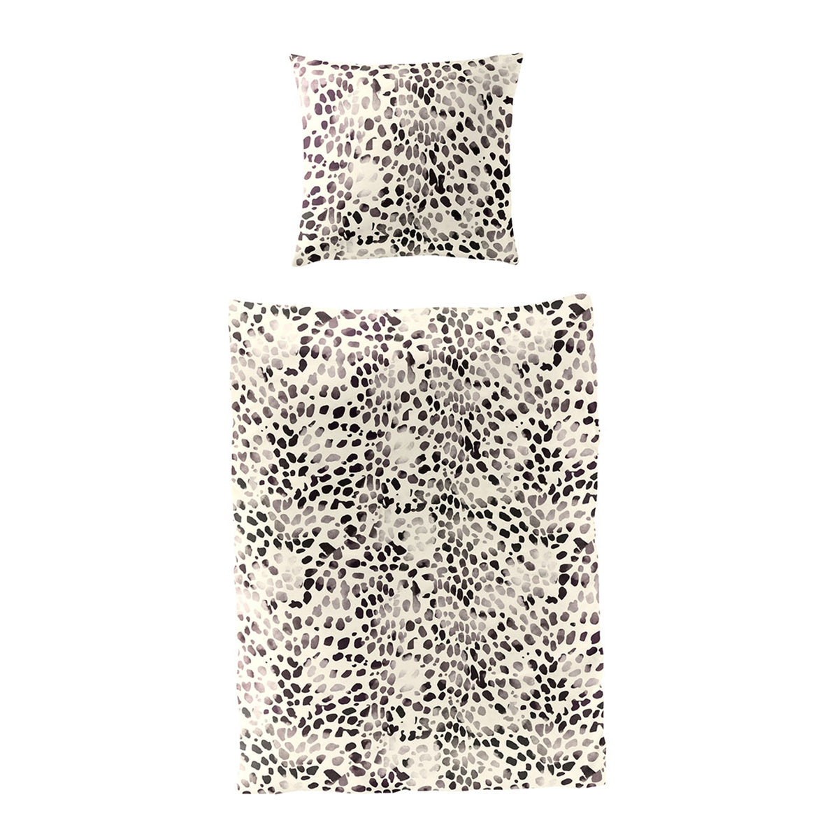 Bettwäsche Sympathica Mako Satin 4214-10 creme Leo Animalprint 135x200