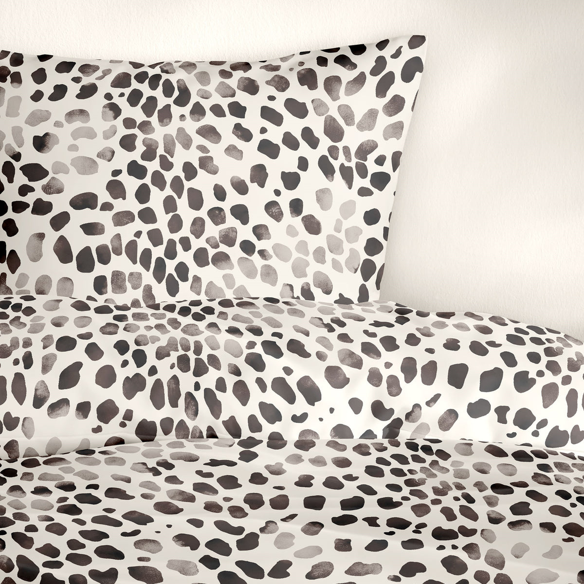 Bettwäsche Sympathica Mako Satin 4214-10 creme Leo Animalprint 135x200