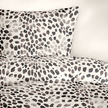 Bettwäsche Sympathica Mako Satin 4214-10 creme Leo Animalprint 135x200