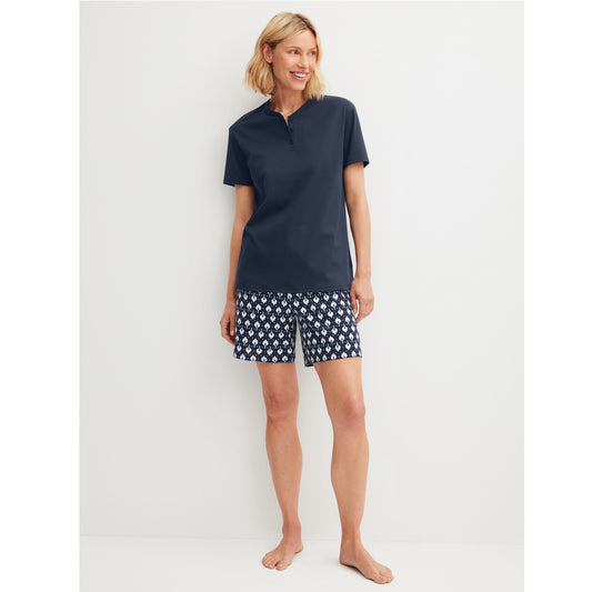 Calida Damen Shorty Pyjama Daylight Dreams peacoat blue 42226