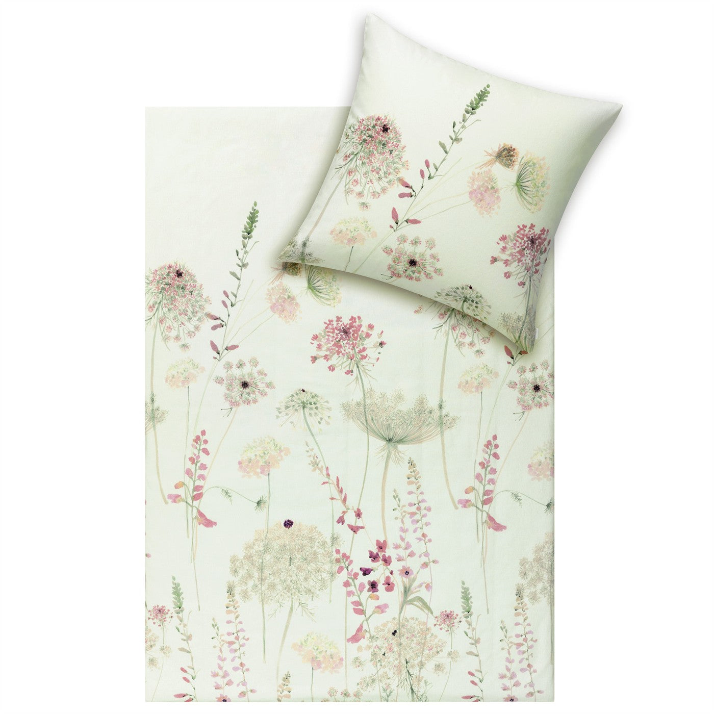 Estella Flanell Bettwäsche Meadow 4406-520 Wiesenblumen mint 135x200