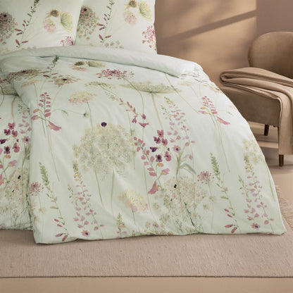 Estella Flanell Bettwäsche Meadow 4406-520 Wiesenblumen mint 135x200