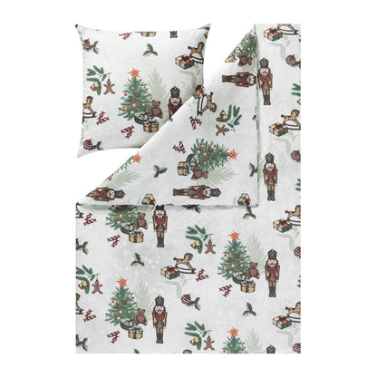 Estella Flanell Bettwäsche Nutcracker 4465-460 Nussknacker 135x200