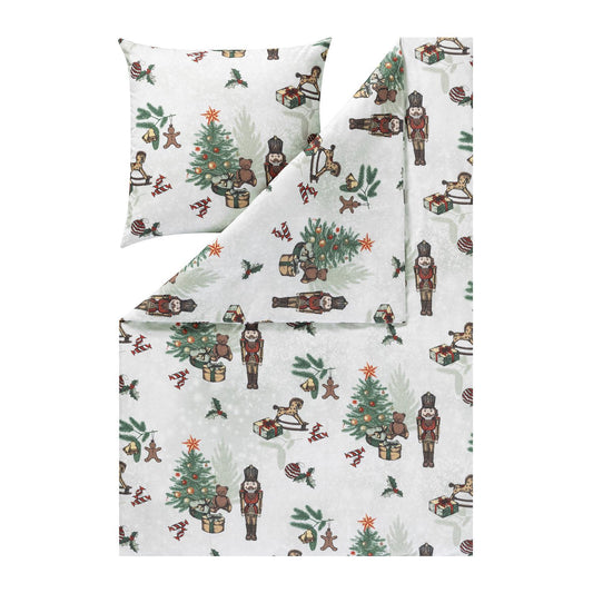 Estella Flanell Bettwäsche Nutcracker 4465-460 Nussknacker 135x200