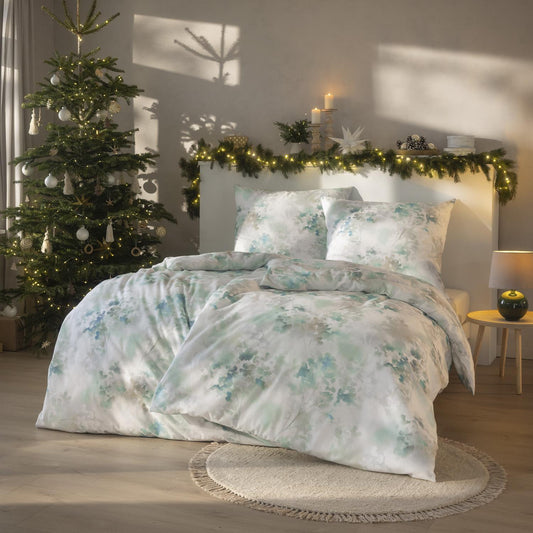 Estella Flanell Bettwäsche Frosted Flowers 4467-630 Blumen 135x200