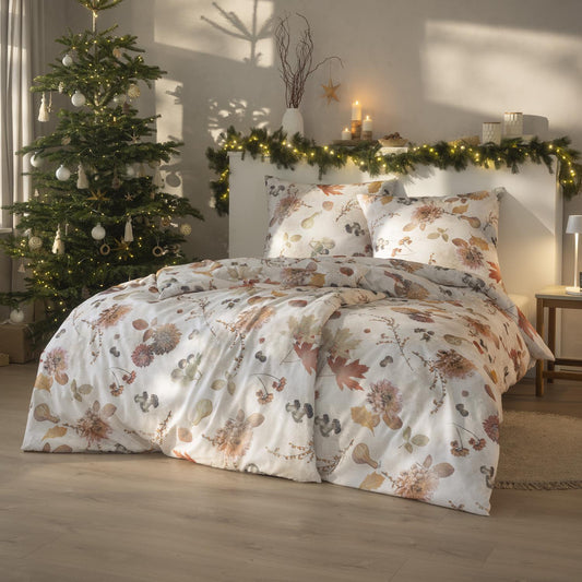 Estella Flanell Bettwäsche Autumn Foliage 4470-325 Blätter 135x200