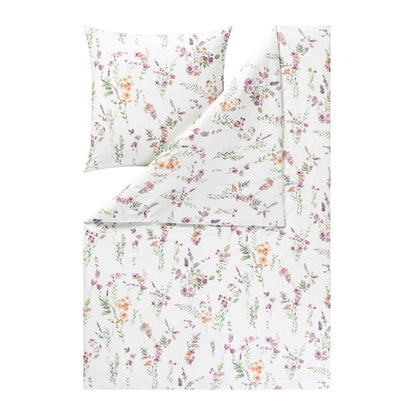 Estella Flanell Bettwäsche Millefleur 4471-985 Blume Rosa Lila 135x200