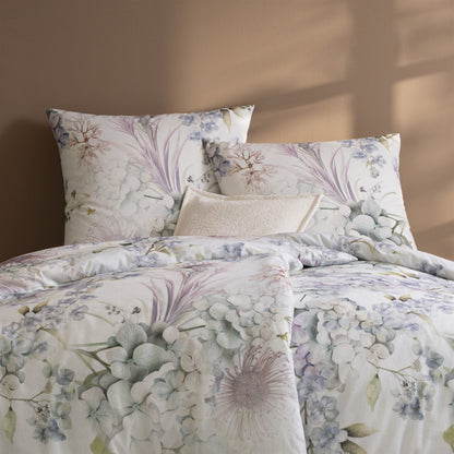 Estella Flanell Bettwäsche Winter Bloom 4476-820 Blüten silber 135x200