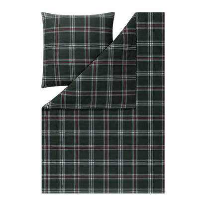 Estella Flanell Bettwäsche Harry 4481-580 kariert tannengrün 135x200
