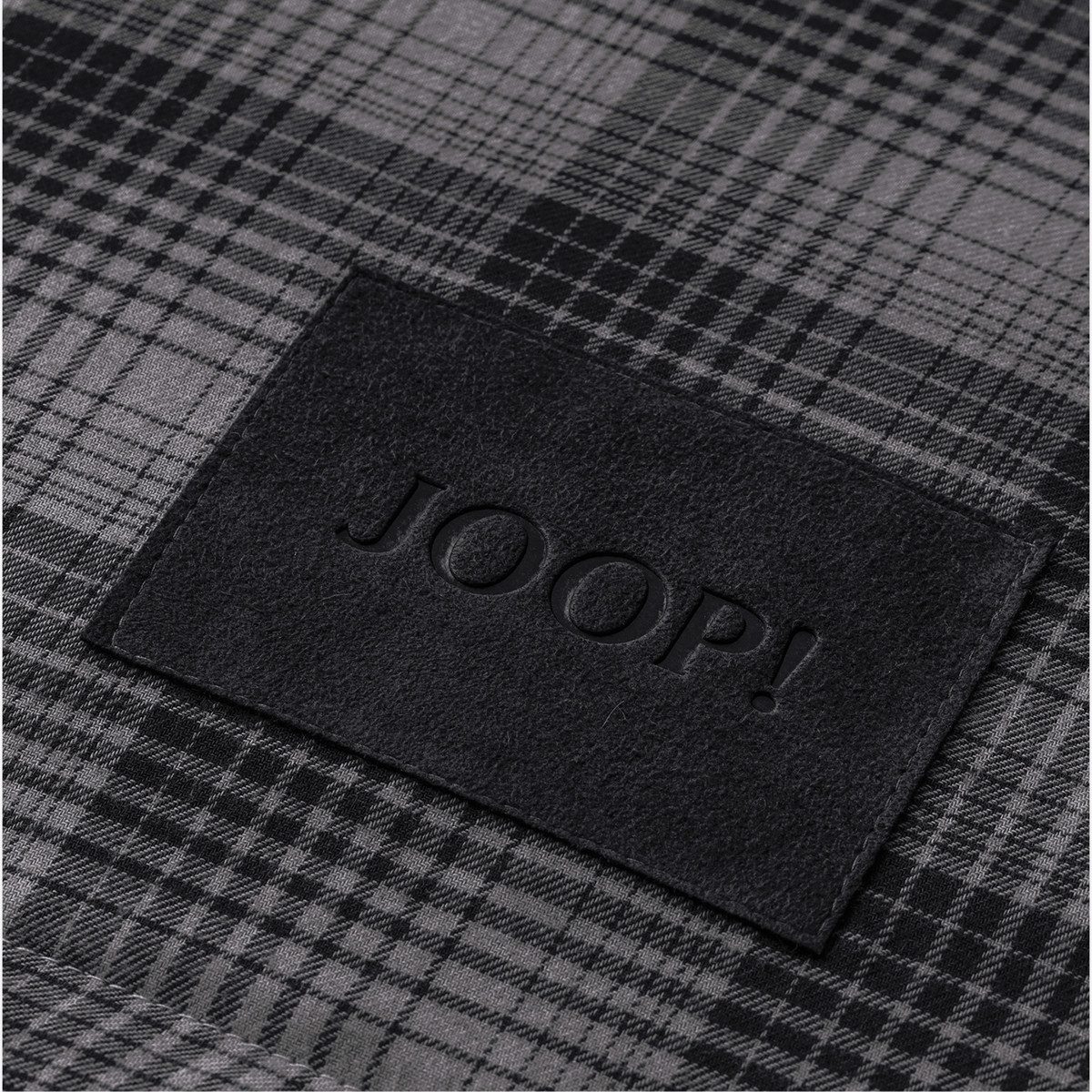 Joop! Flanell Bettwäsche Soft Checks 45000-9 antrazit kariert 135x200