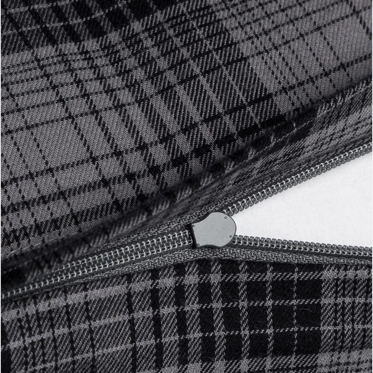 Joop! Flanell Bettwäsche Soft Checks 45000-9 antrazit kariert 135x200