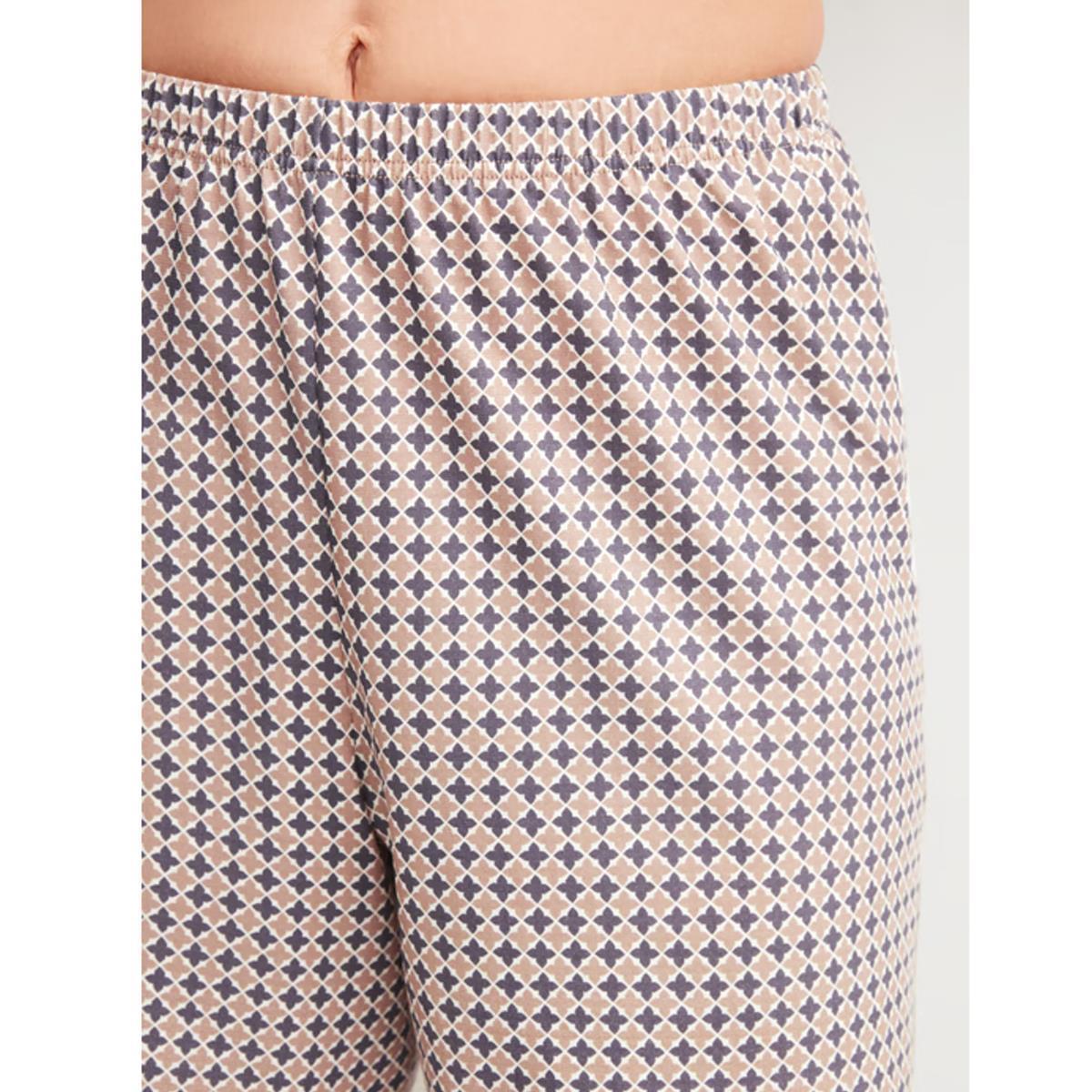 Calida Damen Shorty Pyjama Graphic Nights graystone 46056