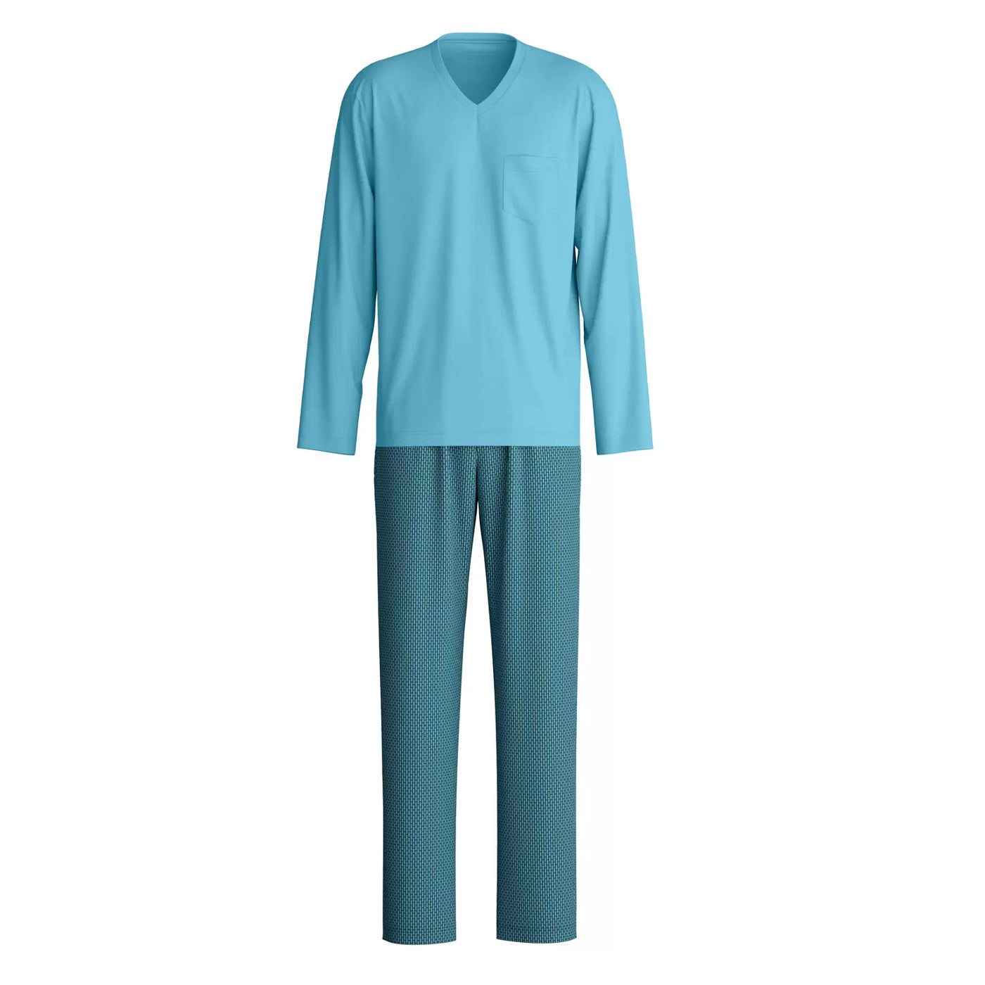 Calida Herren Pyjama lang Relax Streamline retro blue 46287