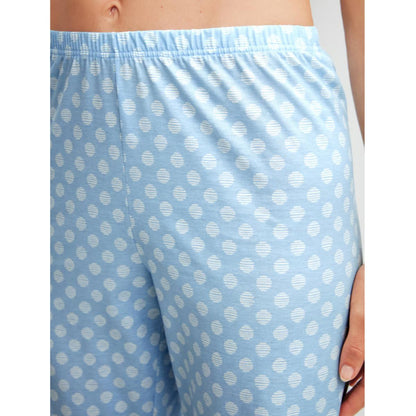Calida Damen Pyjama Lovely Nights knöpfbar cascade blue 46954-545