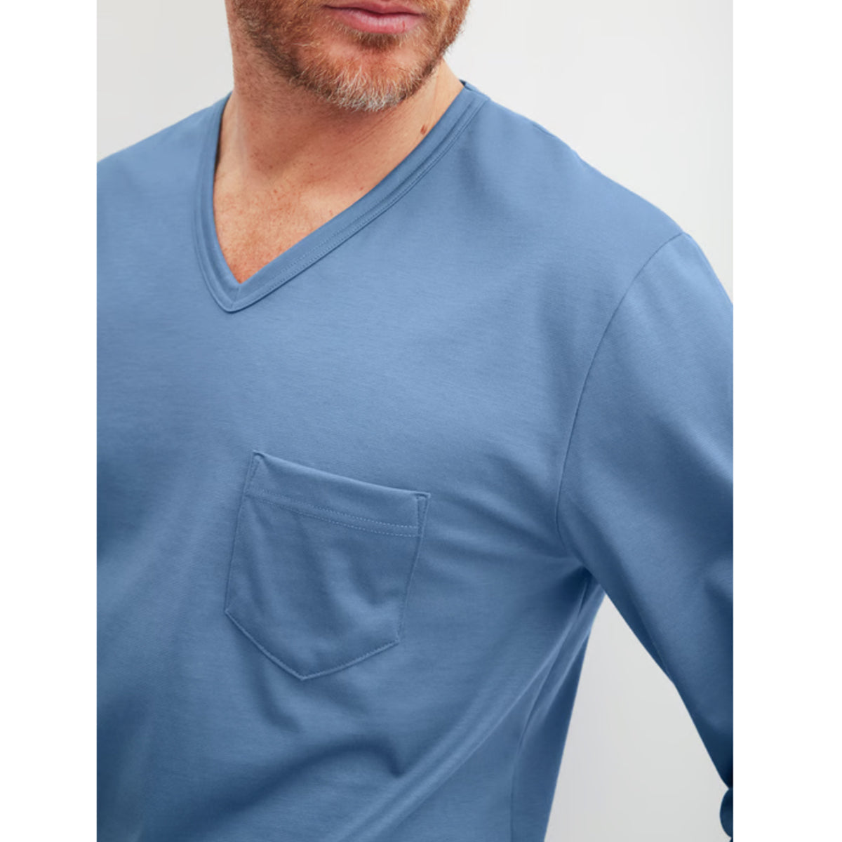 Calida Herren Pyjama lang Relax Imprint coronet blue 47487