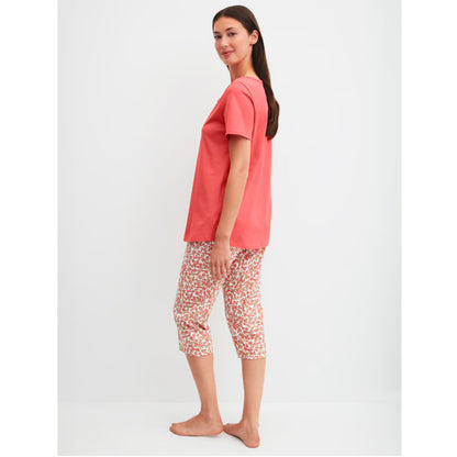 Calida Damen Pyjama 3/4 Flower Nights rose of sharon 48254-164