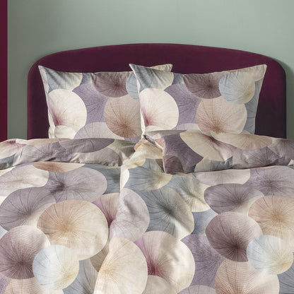 Estella Mako Satin Bettwäsche Pamela 4831-985 Kreise Natur 135x200