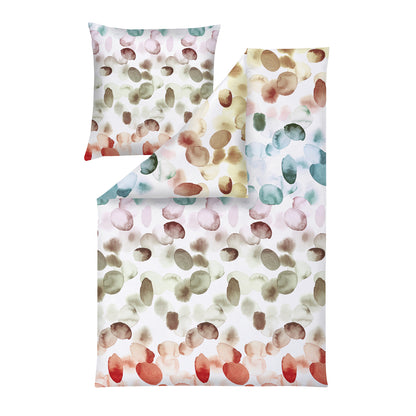 Estella Mako Satin Bettwäsche Millie 4833-985 Tupfen Aquarell 135x200
