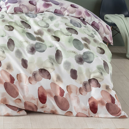 Estella Mako Satin Bettwäsche Millie 4833-985 Tupfen Aquarell 135x200