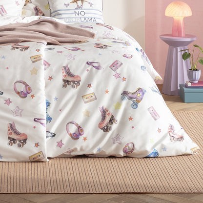 Estella Mako Satin Bettwäsche Starlight 4849-985  Rollschuhe 135x200