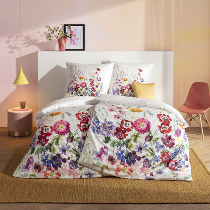 Estella Mako Satin Bettwäsche Rayen 4853-985 Blumenwiese bunt 135x200