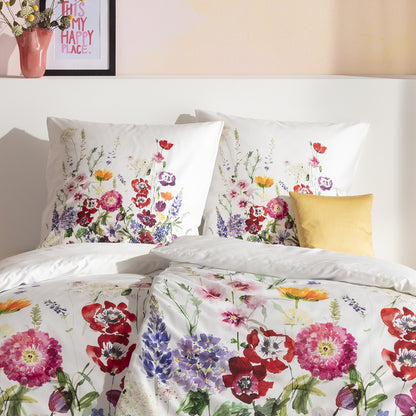 Estella Mako Satin Bettwäsche Rayen 4853-985 Blumenwiese bunt 135x200