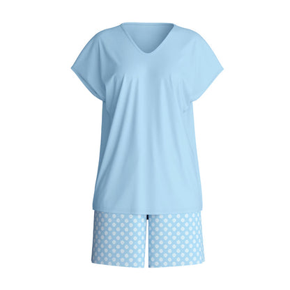 Calida Damen Shorty Pyjama Lovely Nights cascade blue 48551