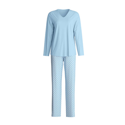 Calida Damen Pyjama Lovely Nights cascade blue 48651-545