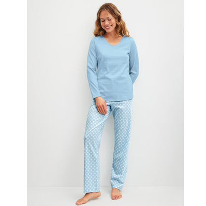 Calida Damen Pyjama Lovely Nights cascade blue 48651-545