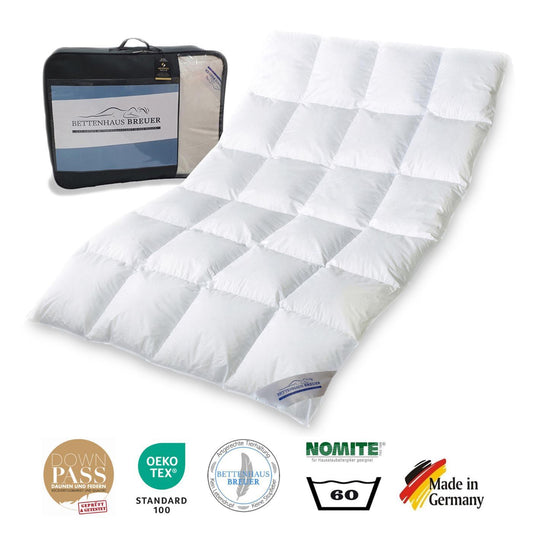 Warme Daunendecke 100% neue Daunen Bettdecke 155x220 Daunenpass 1010g