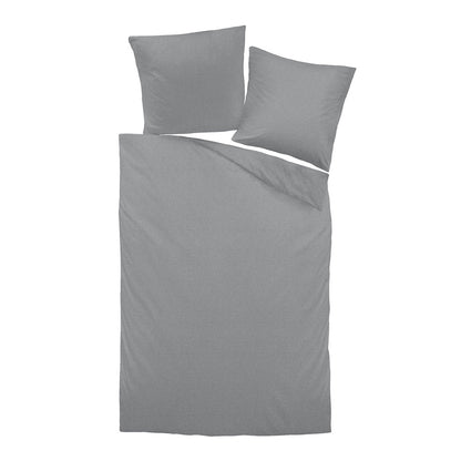 Dormabell Melange Flanell Bettwäsche 5201 grau grün silber 135x200