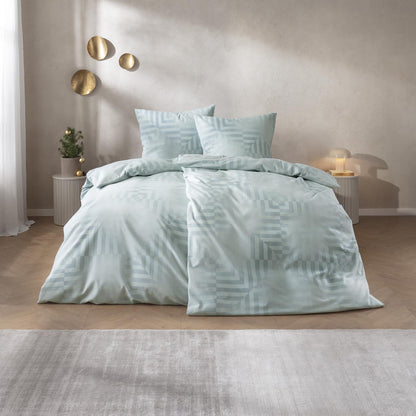 Estella Edelflanell Bettwäsche Brunico 5476-614 Eisblau 135x200