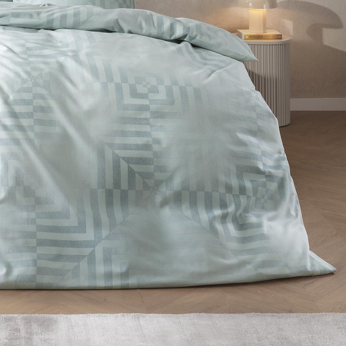 Estella Edelflanell Bettwäsche Brunico 5476-614 Eisblau 135x200