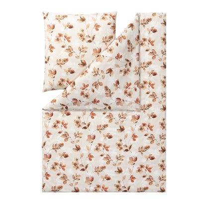 Estella Edelflanell Bettwäsche Sicina 5482-450 Blätter apricot 135x200