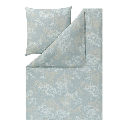 Estella Edelflanell Bettwäsche Moena 5483-614 Linien eisblau 135x200