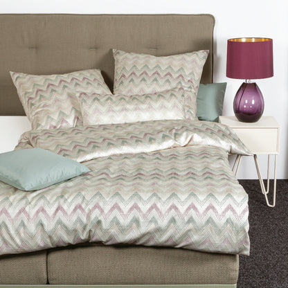 Janine Interlock Jersey Bettwäsche Carmen 55092-06 Zick Zack 135x200