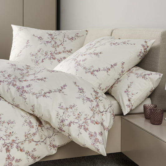 Janine Interlock Jersey Bettwäsche Carmen 55104-01 rosa beere 135x200