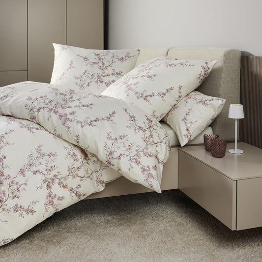 Janine Interlock Jersey Bettwäsche Carmen 55104-01 rosa beere 135x200