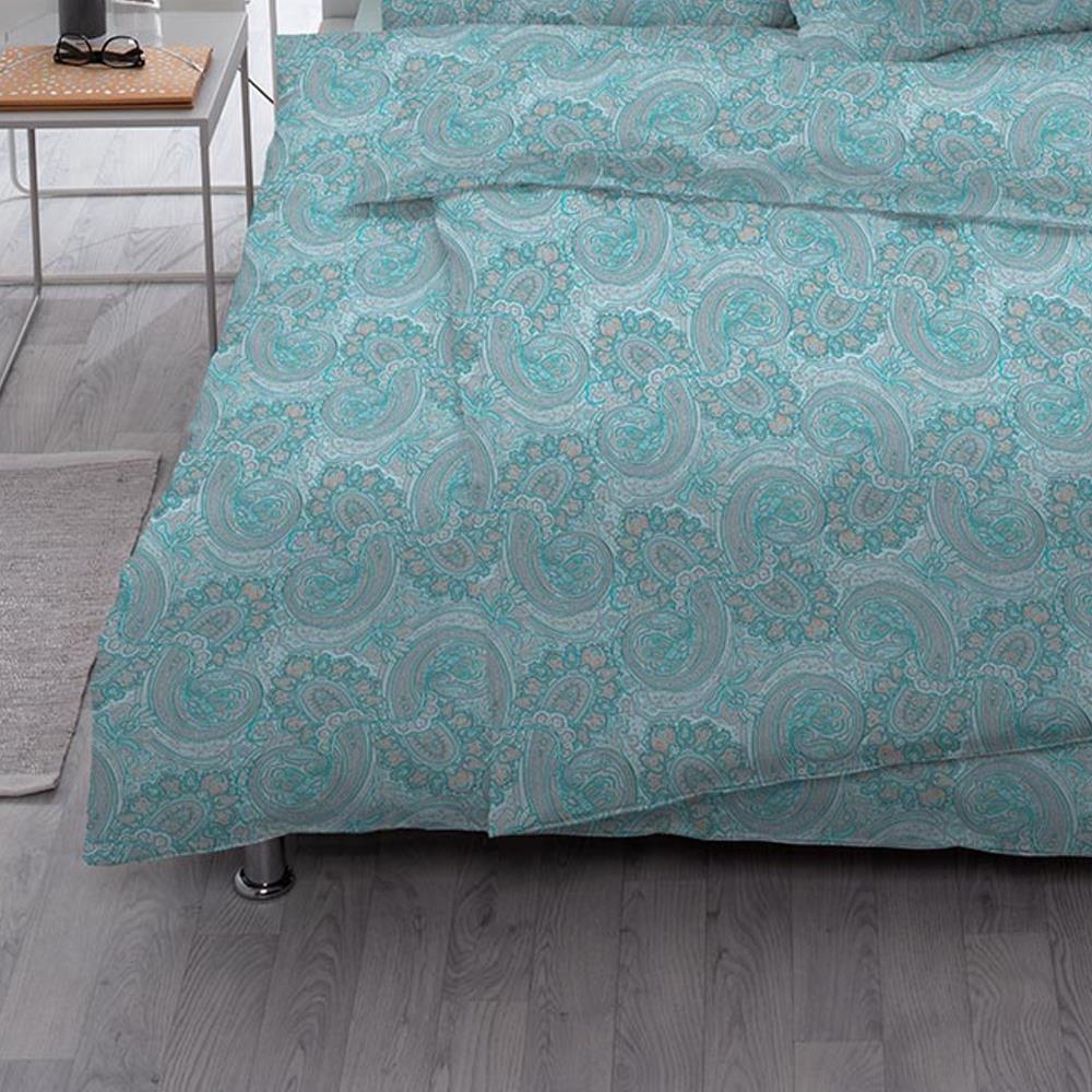 Estella Interlock Jersey Bettwäsche 6022-640 Paisley Azur Blau 135x200