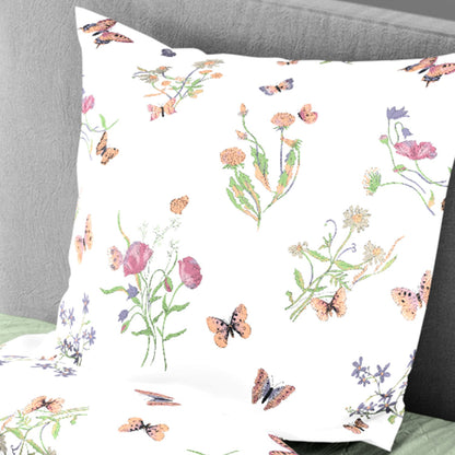 Bettwäsche Bierbaum Mako Satin 6117-10 Schmetterling Blumen 135x200
