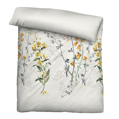 Biberna Mako Satin Bettwäsche 0616321-569 Blumen perlmutt 135x200