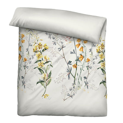 Biberna Mako Satin Bettwäsche 0616321-569 Blumen perlmutt 135x200