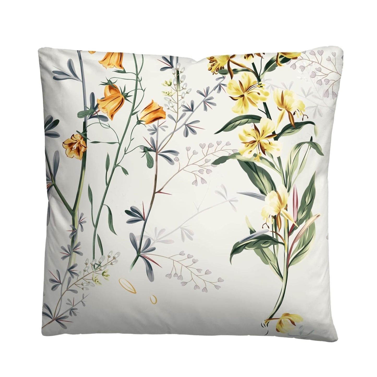 Biberna Mako Satin Bettwäsche 0616321-569 Blumen perlmutt 135x200