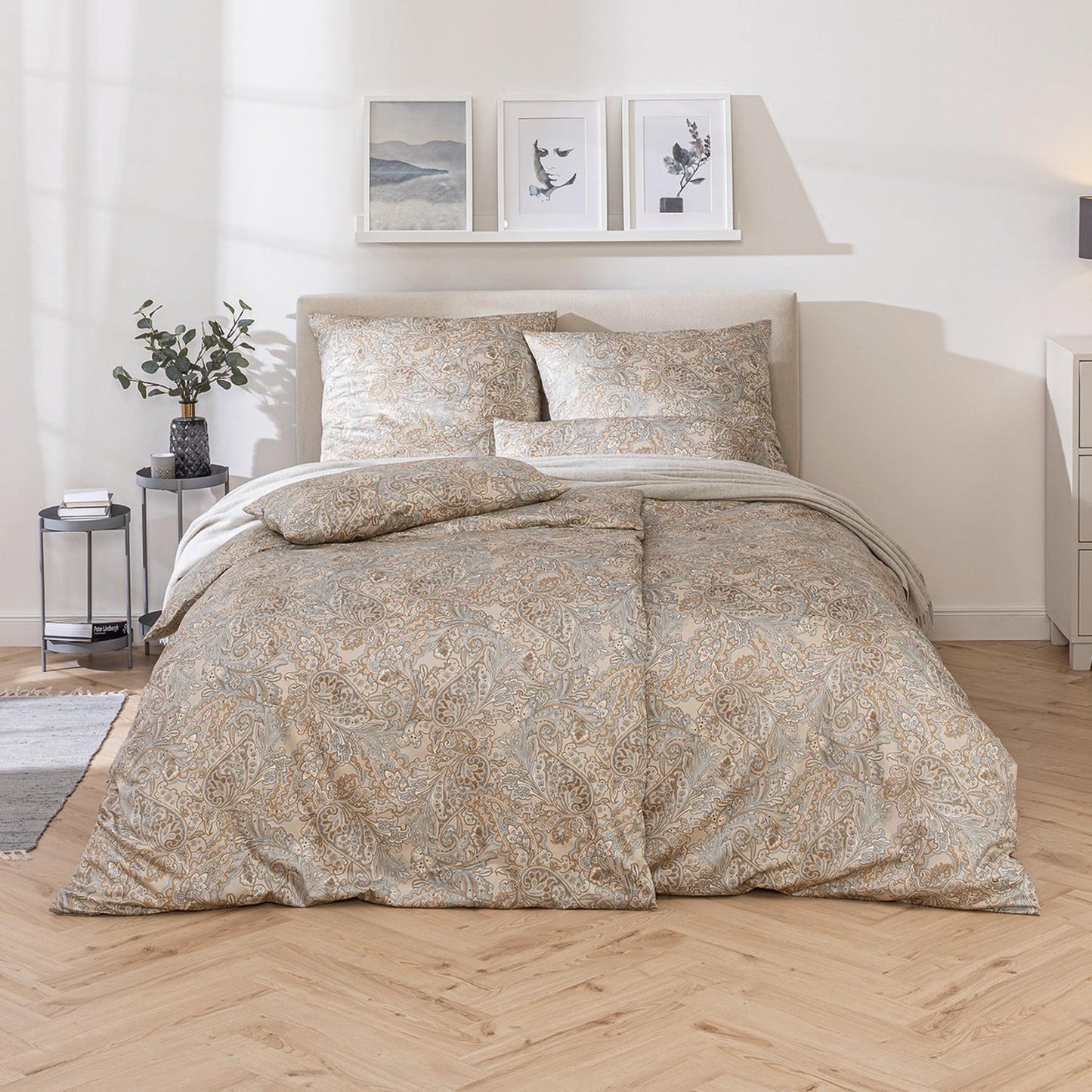 Estella Interlock Jersey Bettwäsche 6171-200 Beige Paisley 135x200