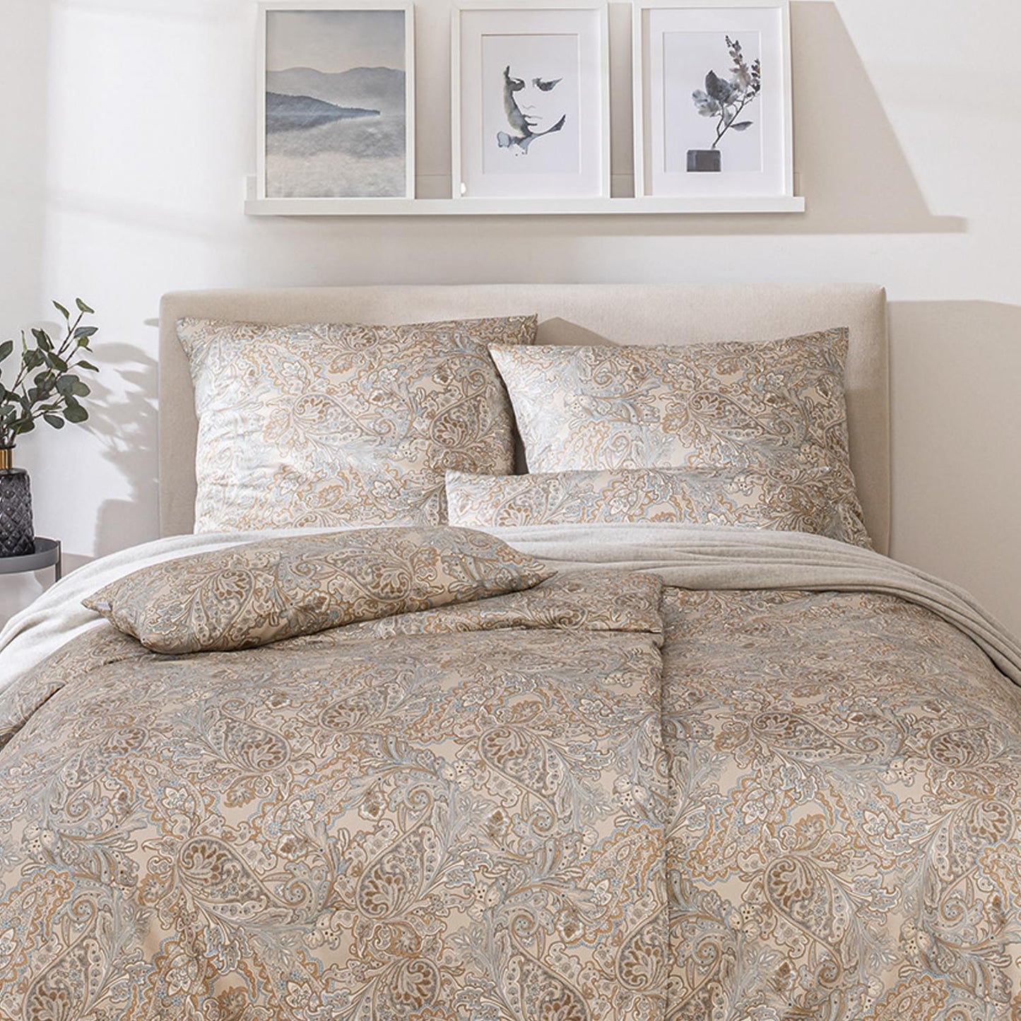 Estella Interlock Jersey Bettwäsche 6171-200 Beige Paisley 135x200