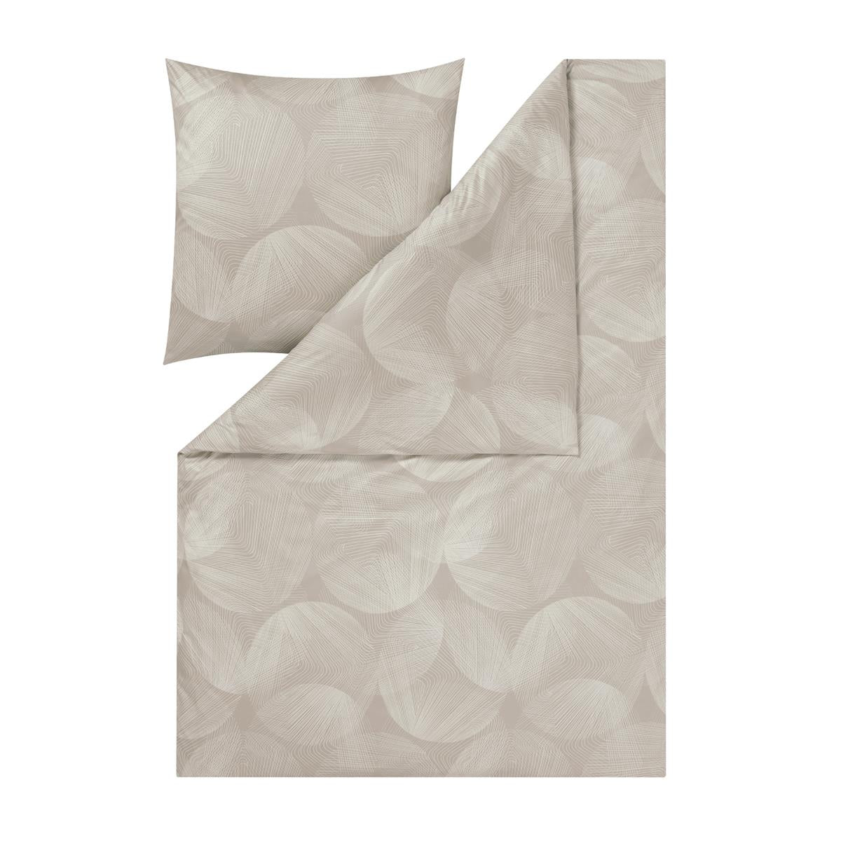 Estella Interlock Jersey Bettwäsche Dora 6220-230 natur Kreise 135x200