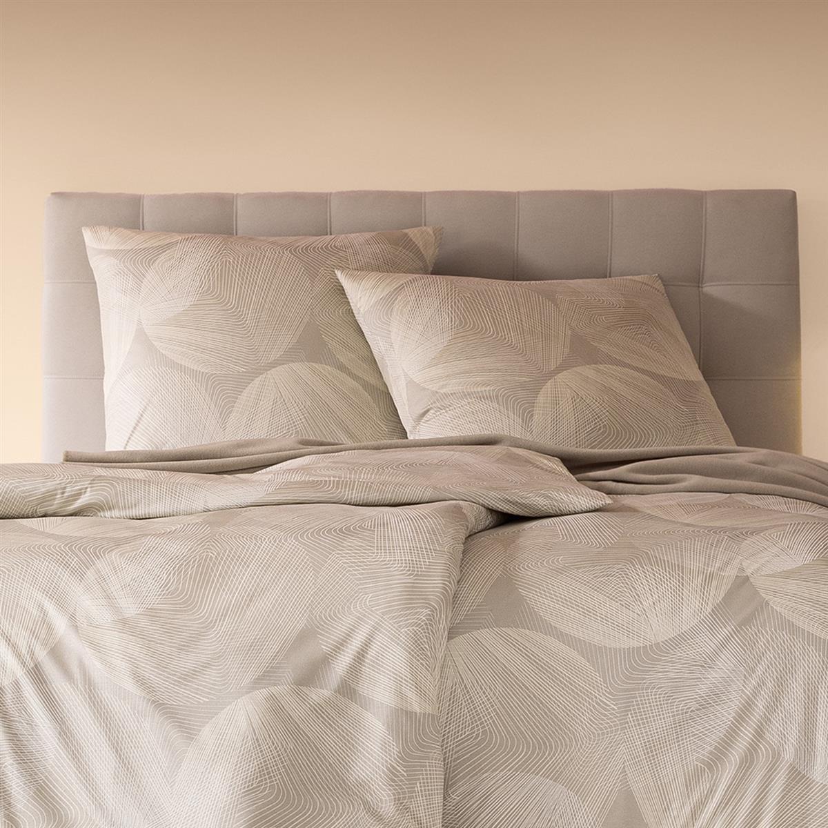 Estella Interlock Jersey Bettwäsche Dora 6220-230 natur Kreise 135x200