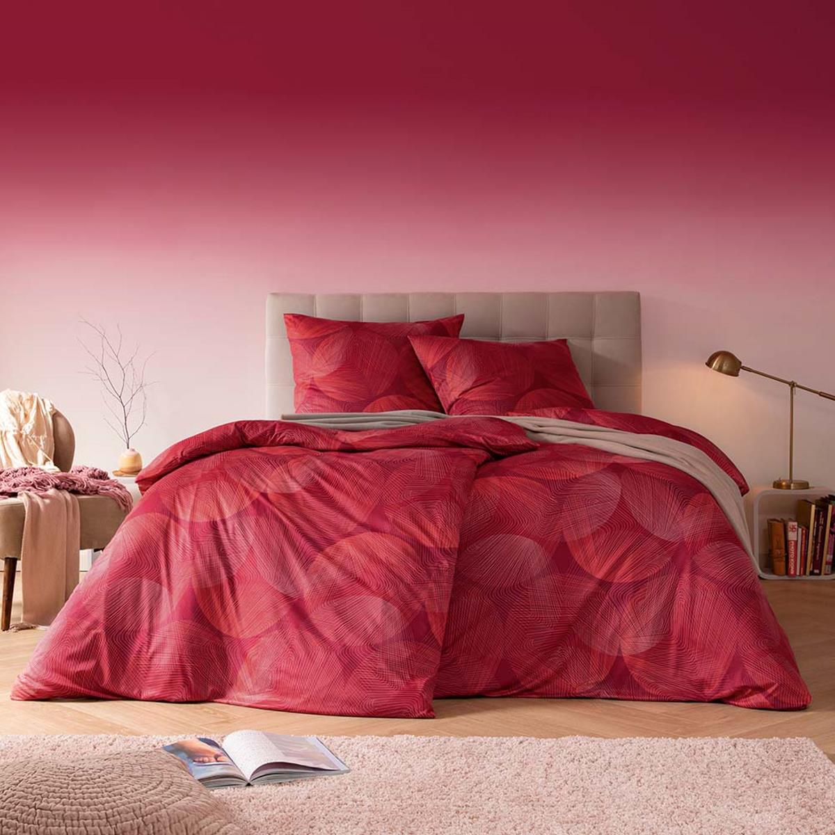 Estella Interlock Jersey Bettwäsche Dora 6220-695 Magenta 135x200