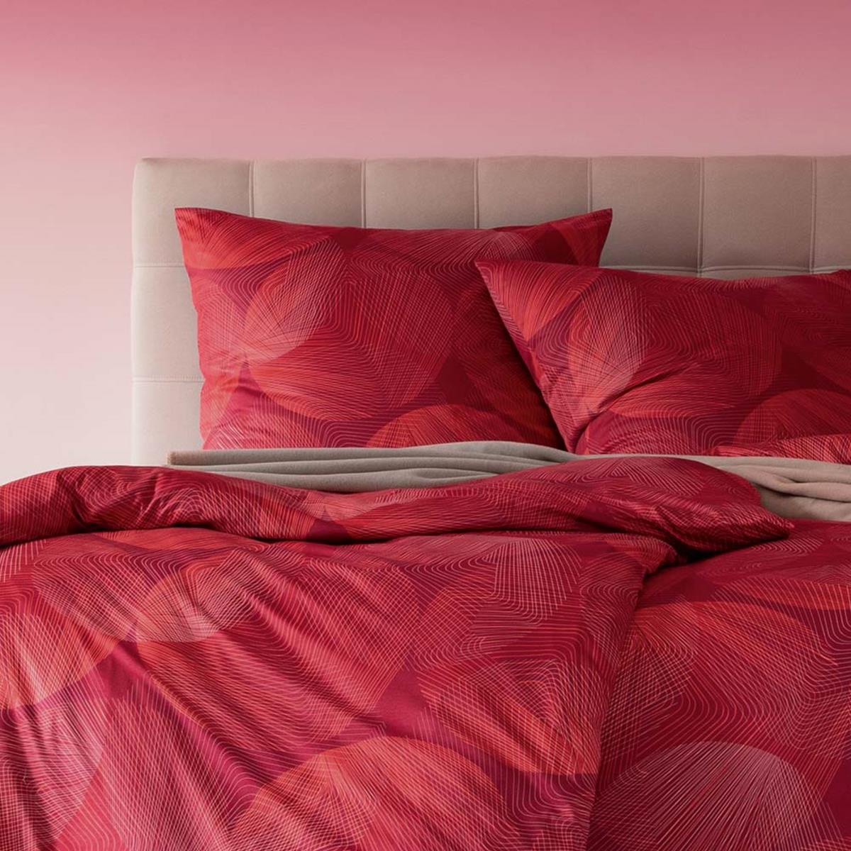 Estella Interlock Jersey Bettwäsche Dora 6220-695 Magenta 135x200