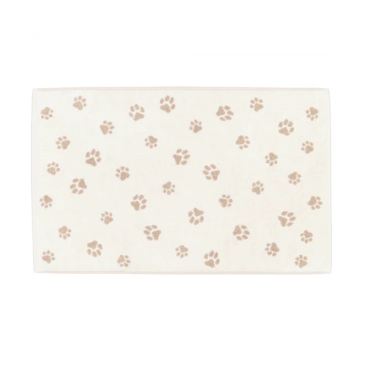 Cawö Badematte Duschvorleger We love Dogs 6247-33 Pfoten Beige 50x80